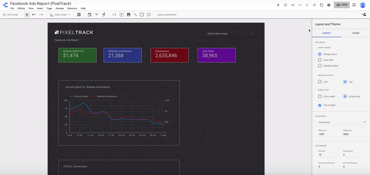 Create Custom Google Data Studio Reports for Facebook Ads