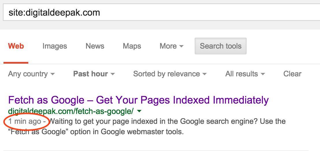 google index immediate