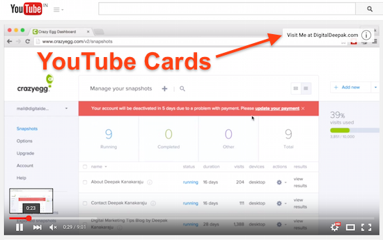 youtube cards