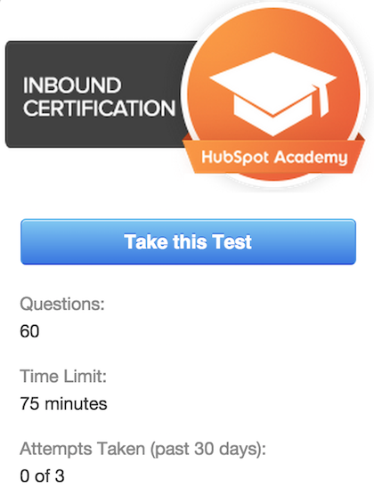 hubspot inbound marketing exam