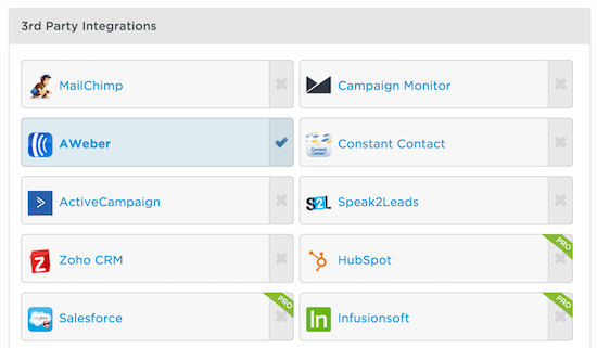 unbounce integrations