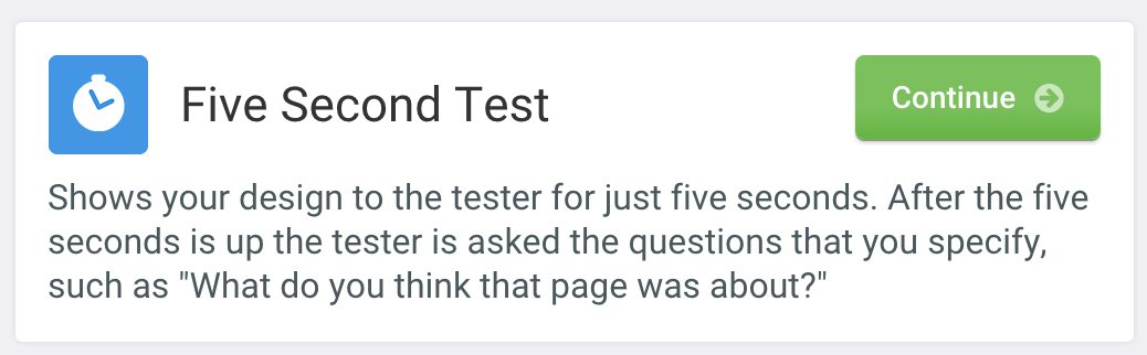 5 second test