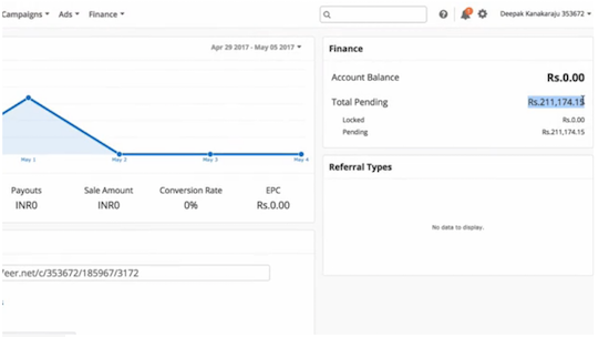 affiliate marketing in india - impact radius example